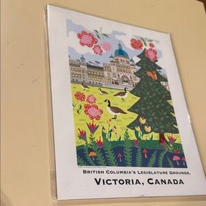 Floral Art Print of Victoria's Legislature